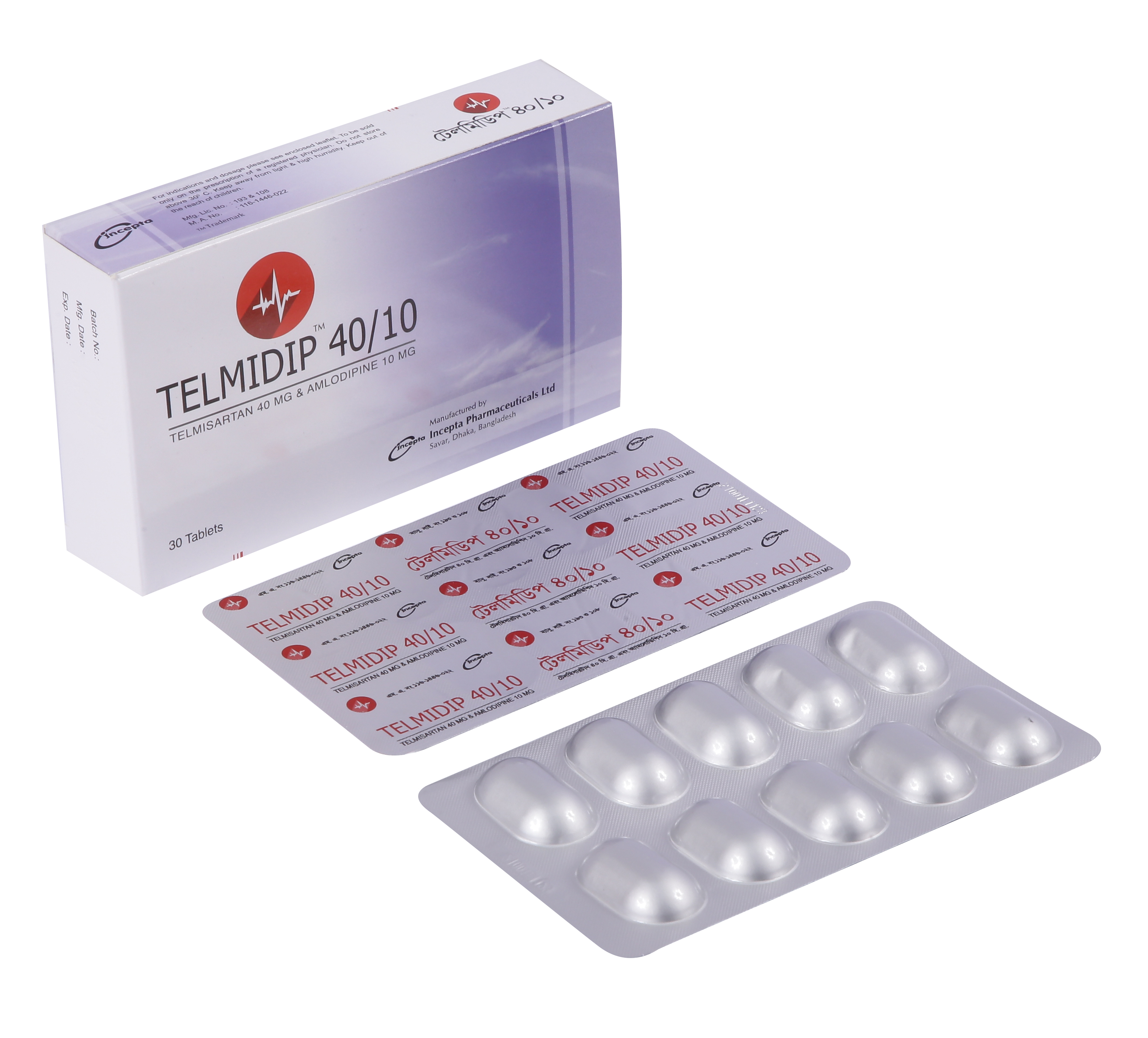 Picture of Telmidip 10/40 Tablet